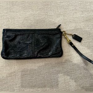 Coach wristlet - black patent leather